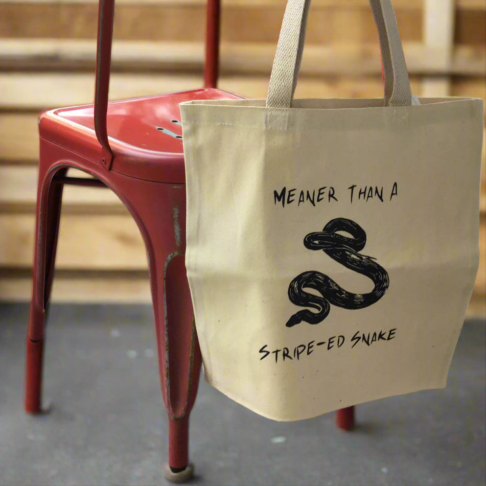 Meaner Than A Striped Snake Tote Bag