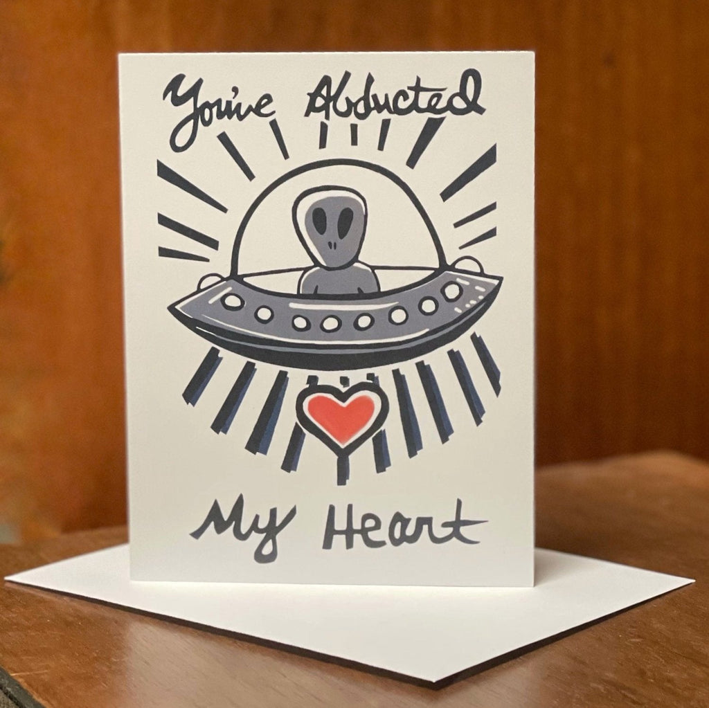 Abducted Heart Alien Card