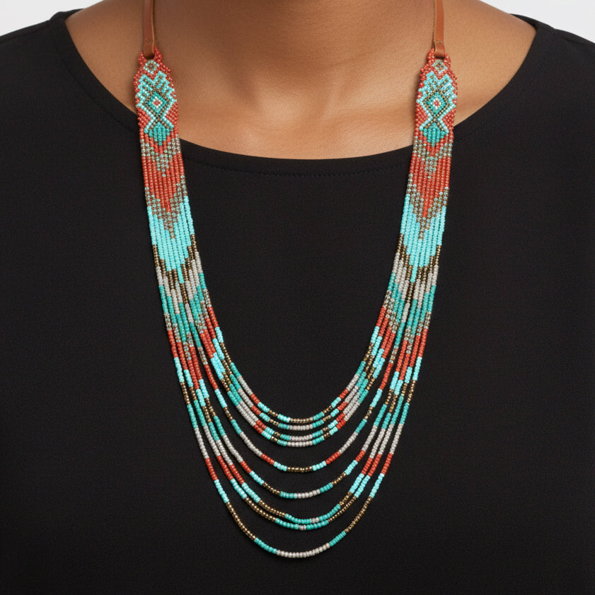 Multi-strand Seed Bead Necklace