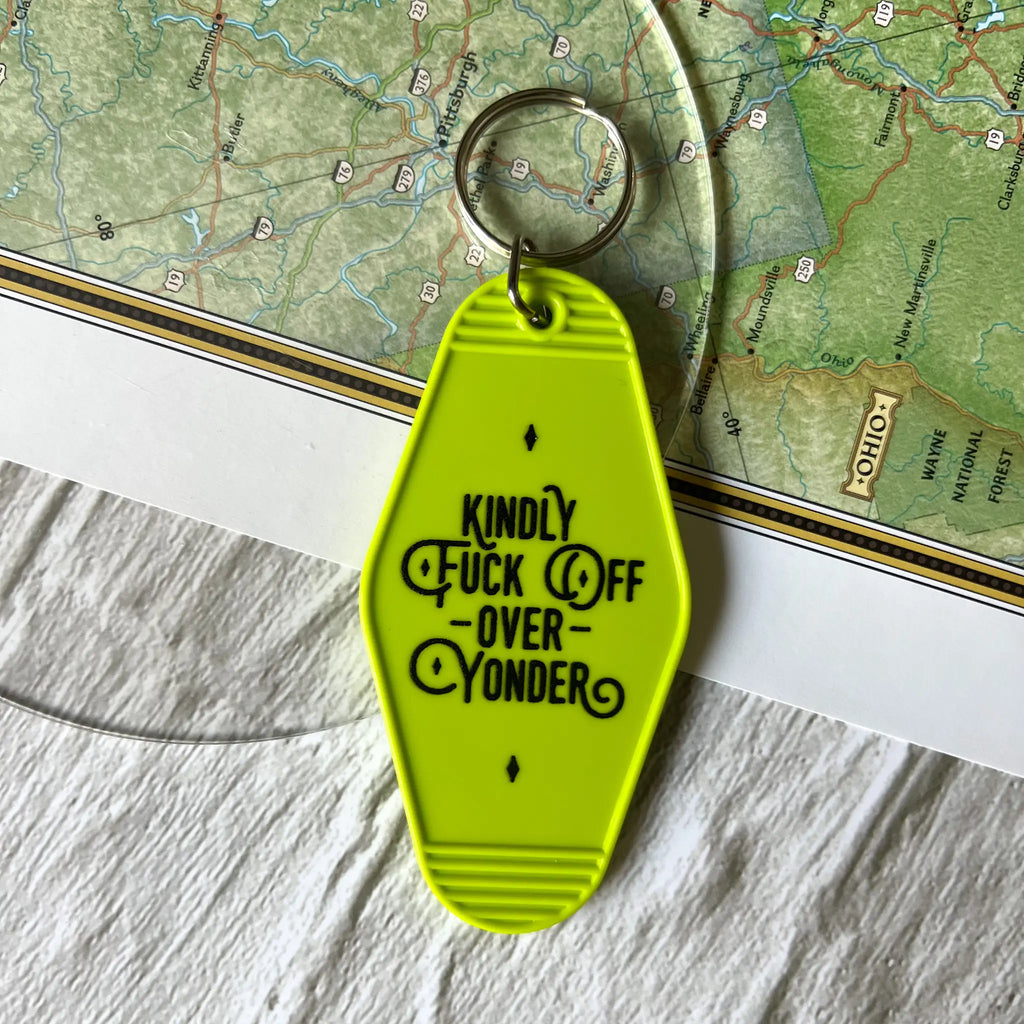 Kindly F Off Motel Keychain