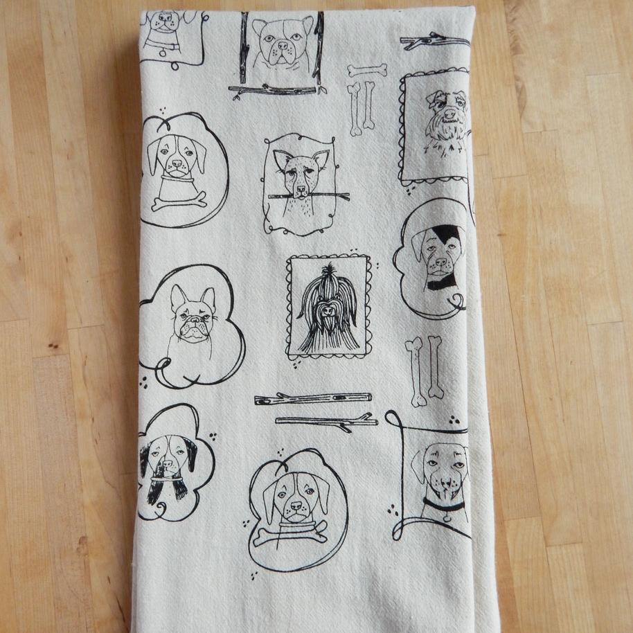 Dogs Tea Towel