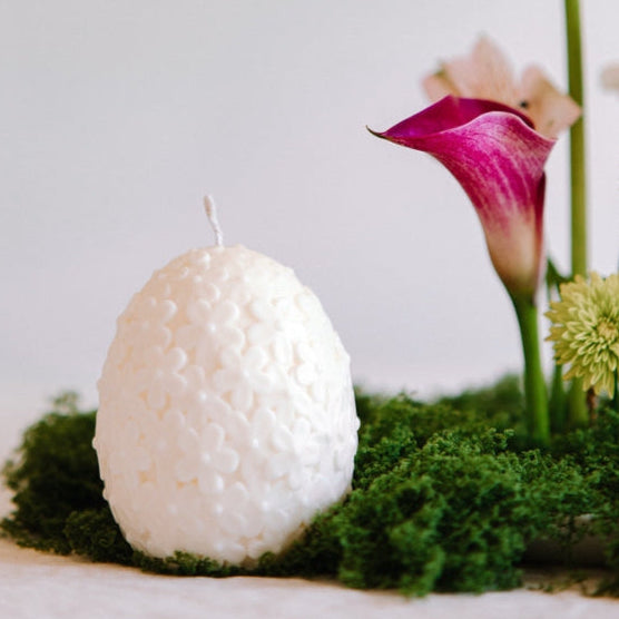 Floral Egg Candle