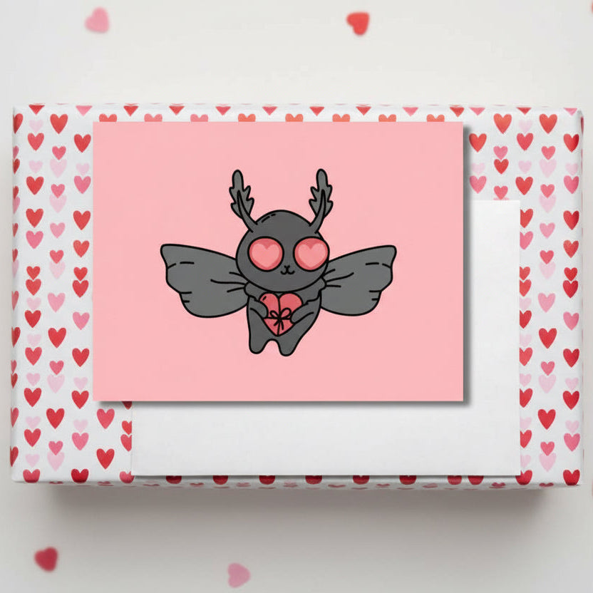 Mothman with Heart Card