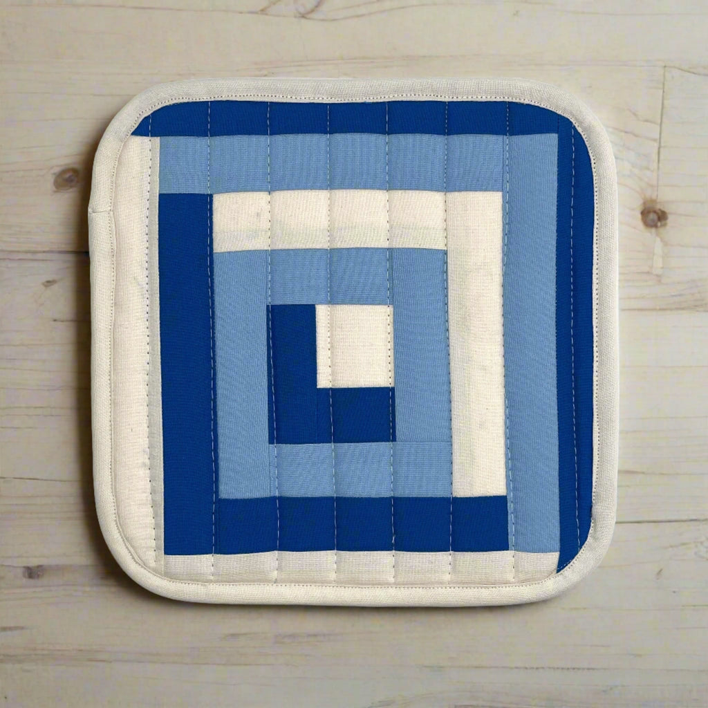 "Log Cabin" Quilted Hot Pad