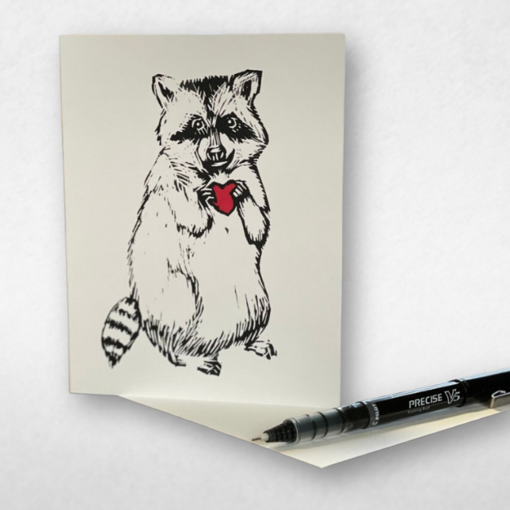 Raccoon Heart Card