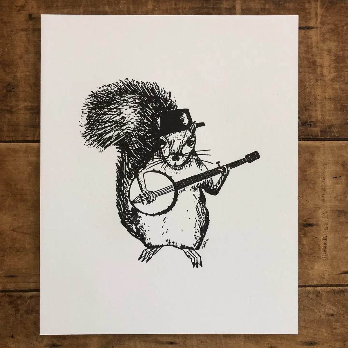 Banjo Squirrel Print
