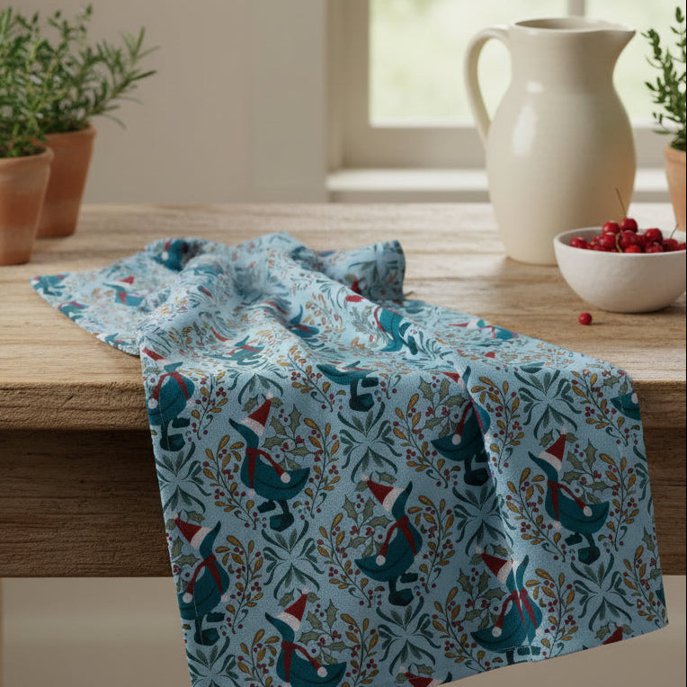 Duck the Halls Tea Towel