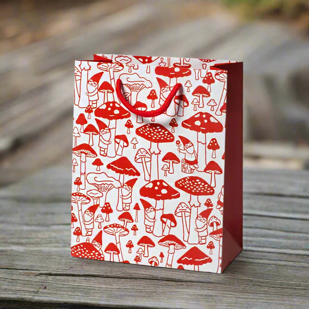 Gnome Mushroom Gift Bag