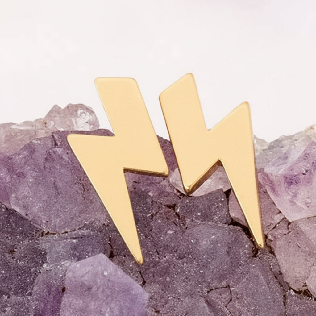 Lightning Bolt Stud Earrings