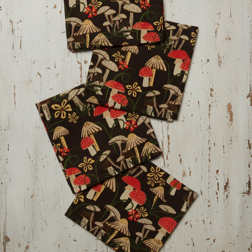 Mushroom Cocktail Napkins