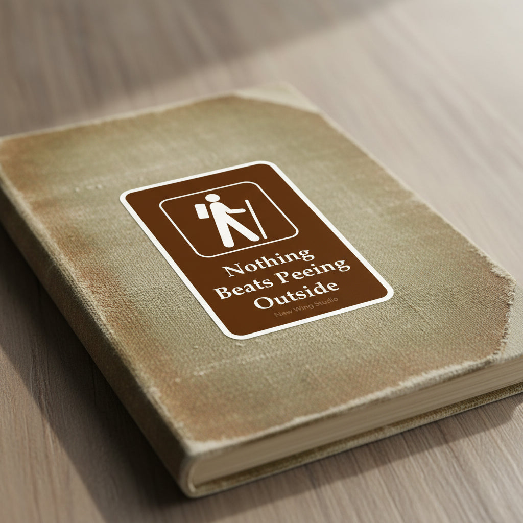 Nothing Beats Peeing Outside Hiking Sticker