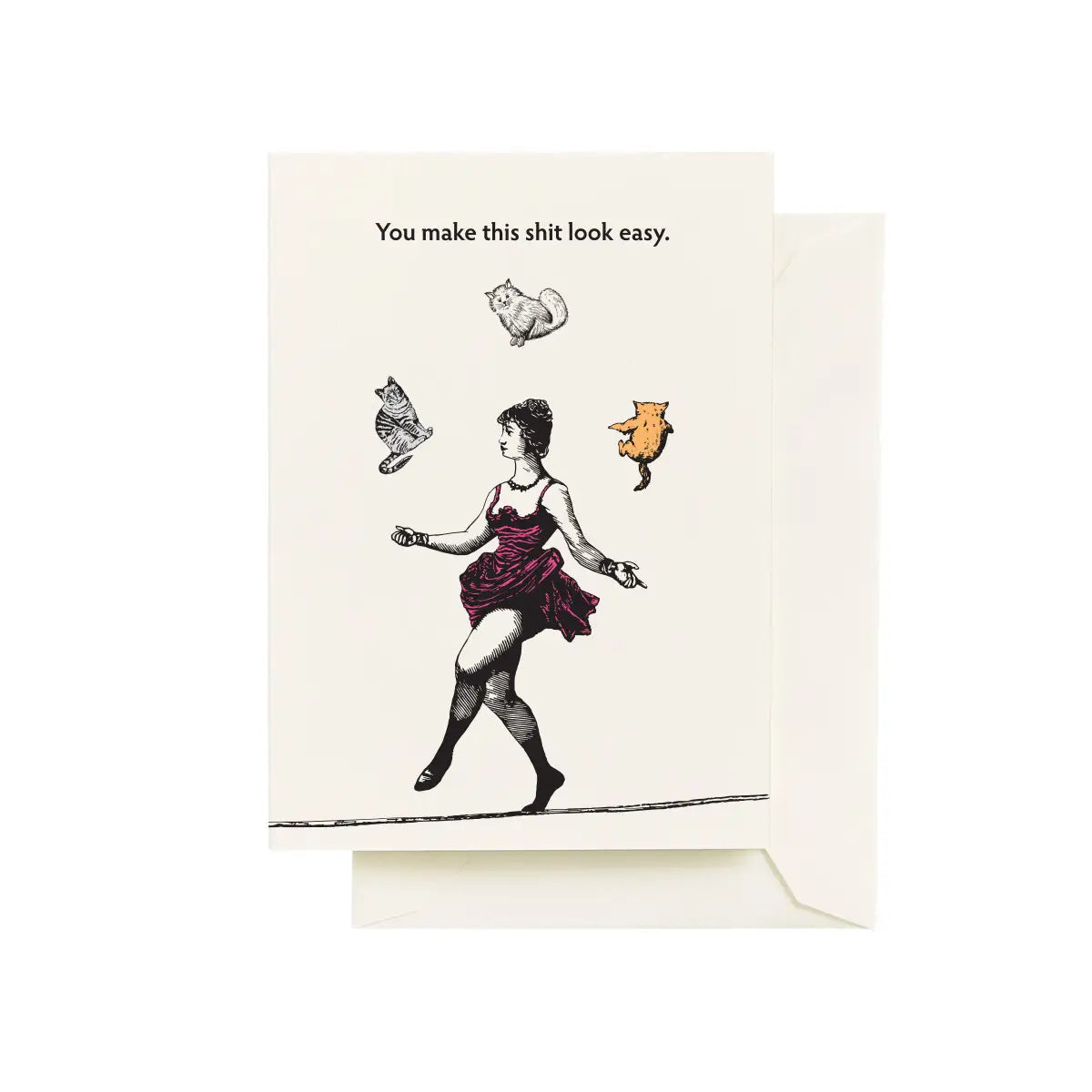 Juggling Cats Card