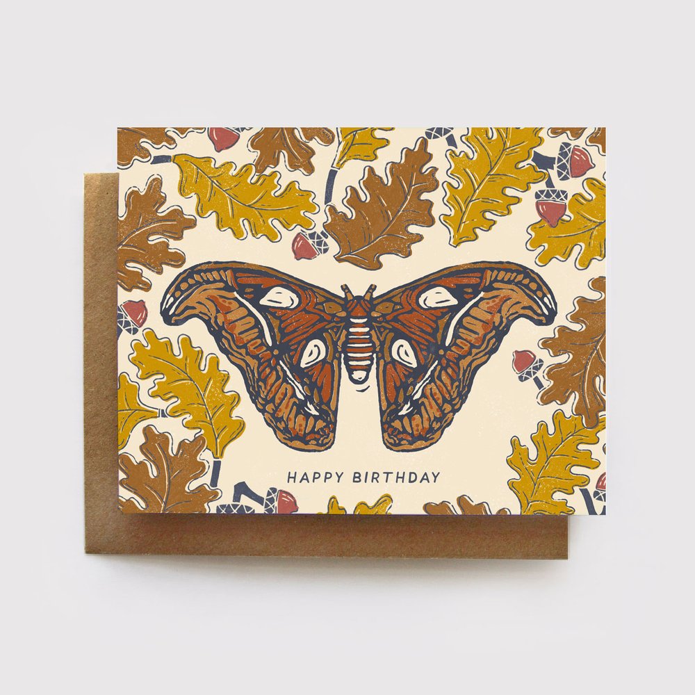 Atlas Moth Birthday Card