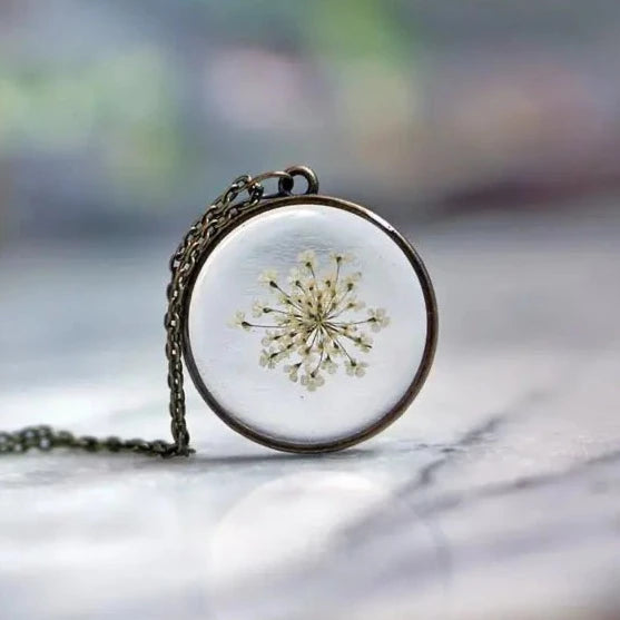 White Queen Anne’s Lace Necklace
