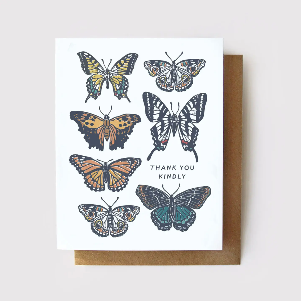 Butterfly Thank You Kindly Card