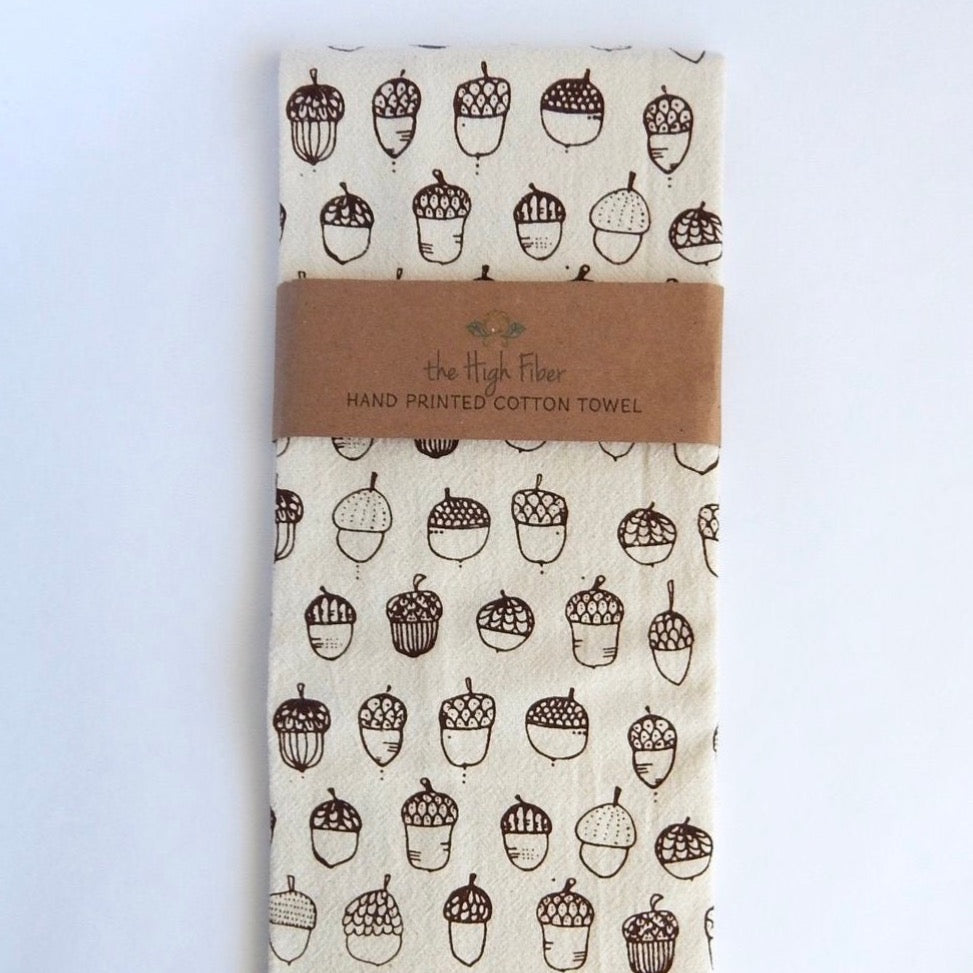 Acorn Tea Towel