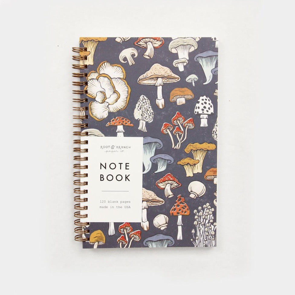 Mushroom &amp; Fungi Spiral Notebook