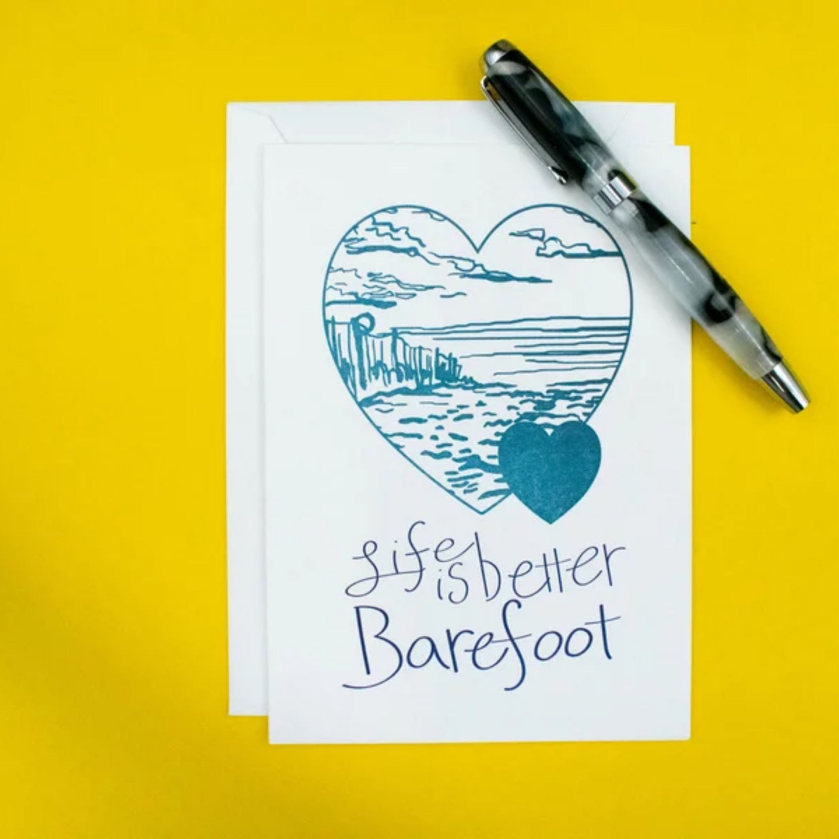 Life Is Better Barefoot Card